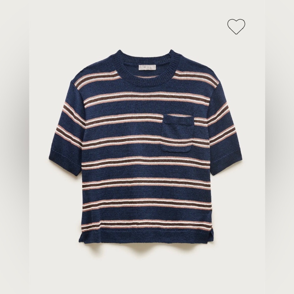 J CREW Relaxed Pocket Sweater Tee Top Style CT946 Women's Small